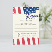 WATERVERF-Amerikaans RSVP-Briefkaart Kaart (Staand voorkant)