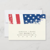 WATERVERF-Amerikaans RSVP-Briefkaart Kaart (Achterkant)