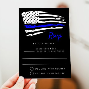WATERVERF-Amerikaans RSVP-Briefkaart Kaart