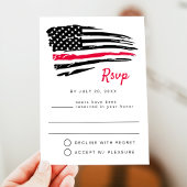 WATERVERF-Amerikaans RSVP-Briefkaart Kaart