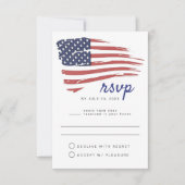 WATERVERF-Amerikaans RSVP-Briefkaart Kaart (Voorkant)