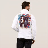 Waterverf Amerikaanse Cocker Spaniel Hoodie (Achterkant volledig)