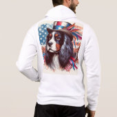 Waterverf Amerikaanse Cocker Spaniel Hoodie (Achterkant)