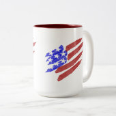 Waterverf - Amerikaanse Mokken met vlagpatriottism (Voorkant rechts)