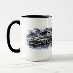 Waterverf Amerikaanse Spierwagen Koffiemok Mok
