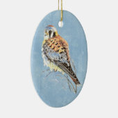Waterverf-Amerikaanse torenvalk, Falcon Bird Hawk Keramisch Ornament (Rechts)