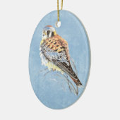 Waterverf-Amerikaanse torenvalk, Falcon Bird Hawk Keramisch Ornament (Links)