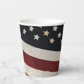 Waterverf Amerikaanse vlag 4 juli Papieren Bekers (Voorkant)
