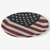 Waterverf Amerikaanse vlag 4 juli Papieren Bordje (Gekanteld)