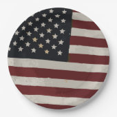 Waterverf Amerikaanse vlag 4 juli Papieren Bordje (Voorkant)