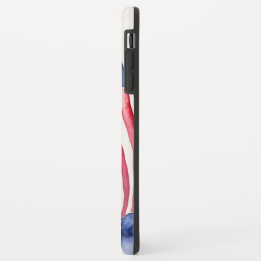 Waterverf Amerikaanse vlag Case-Mate iPhone Case (Achterkant/links)