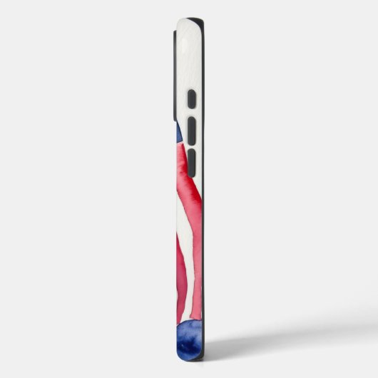 Waterverf Amerikaanse vlag Case-Mate iPhone Case (Achterkant / Links)