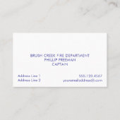 Waterverf Amerikaanse vlag Maltees kruis Visitekaartje (Achterkant)