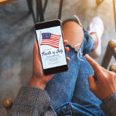 Waterverf Amerikaanse vlag op 4 juli Kaart