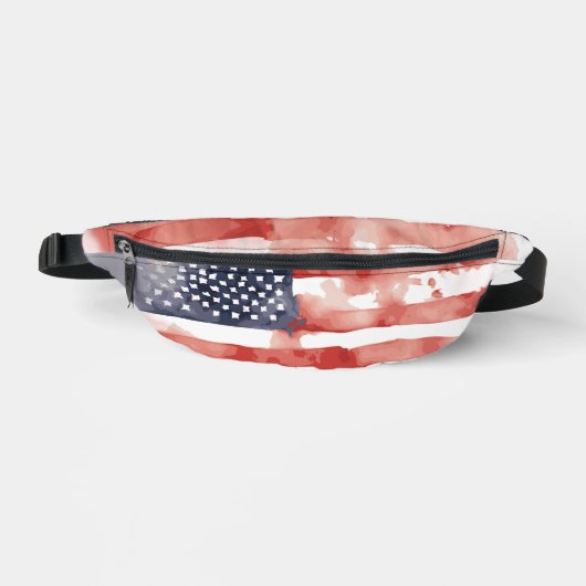 Waterverf Amerikaanse vlag over de hele breedte, 4 Heuptasje (Voorkant)