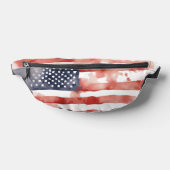Waterverf Amerikaanse vlag over de hele breedte, 4 Heuptasje (Liggend)