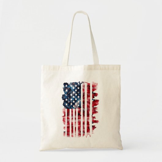 Waterverf Amerikaanse vlag Tas (Voorkant)
