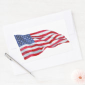 Waterverf Amerikaanse vlag wuivende Sticker (Envelop)