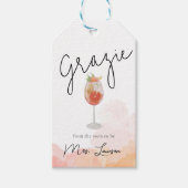 Waterverf Amore Spritz Vrijgezellenfeest Favor Cadeaulabel (Voorkant)