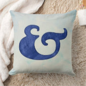 Waterverf Ampersand Nautical | Blauwe schelpen Kussen (Deken)