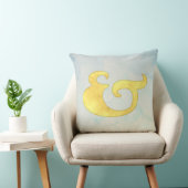 Waterverf Ampersand Nautical | Geel + Sky kleur Kussen (Stoel)