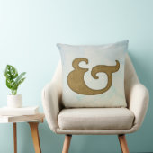 Waterverf Ampersand Nautical | Goud en Zee kleuren Kussen (Stoel)
