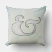 Waterverf Ampersand Nautical | White en Sky Kussen (Voorkant)