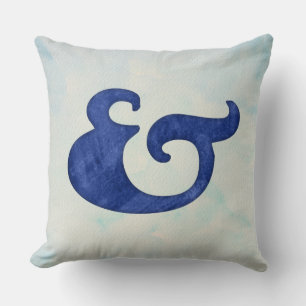 Waterverf Ampersand Nautilus   Tinten van Blauw Kussen