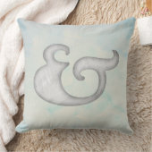 Waterverf Ampersand Nautilus | Wit & Hemel Kussen (Deken)