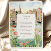 Waterverf Amsterdam Holland Wedding Kaart