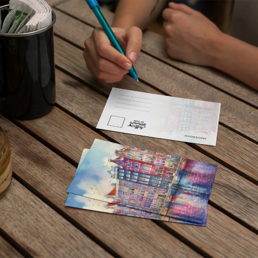 Waterverf Amsterdam Nederland Kaart