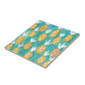 Waterverf anananas afdrukken tegeltje (Zijkant)