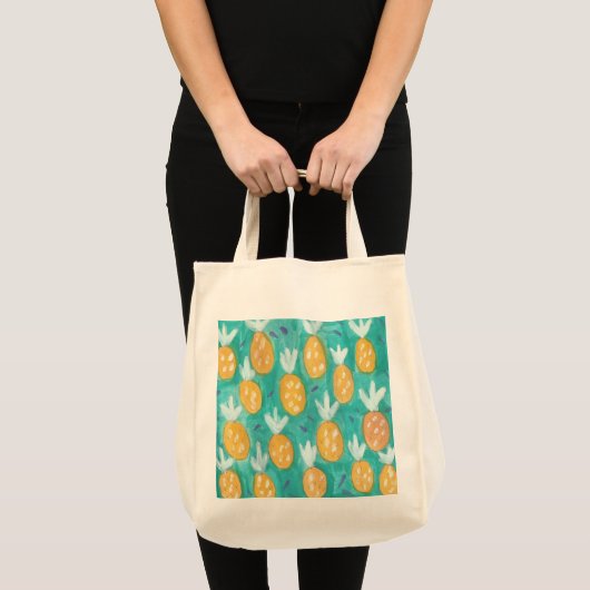 Waterverf anananas afdrukken tote bag (Voorkant (product))