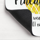 Waterverf anananas Stand Tall Draag kroon Muismat (Hoek)