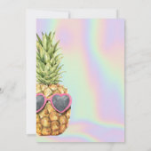 Waterverf anananasholografische anijsdag kaart (Achterkant)