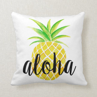 Waterverf ananas Aloha Tropische zomer Kussen