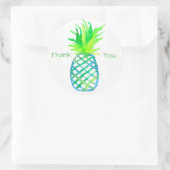 Waterverf Ananas Bedankt Ronde Sticker (Tas)