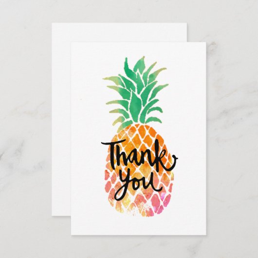 waterverf ananas bedankt script (Voorkant / Achterkant)
