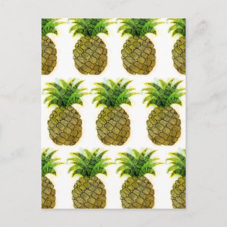 Waterverf ananas briefkaart