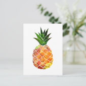 Waterverf ananas briefkaart (Staand voorkant)