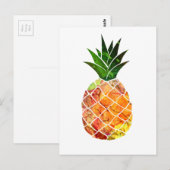 Waterverf ananas briefkaart (Voorkant / Achterkant)