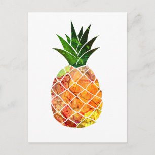 Waterverf ananas briefkaart