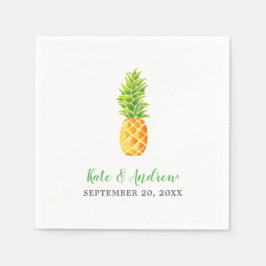 Waterverf ananas bruiloft servet