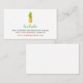 Waterverf ananas bruiloft website informatiekaartje (Voorkant / Achterkant)