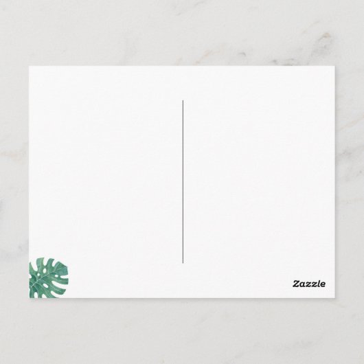 Waterverf ananas Dank u Briefkaart (Achterkant)