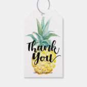 Waterverf Ananas Dank u Label Cadeaulabel (Voorkant)