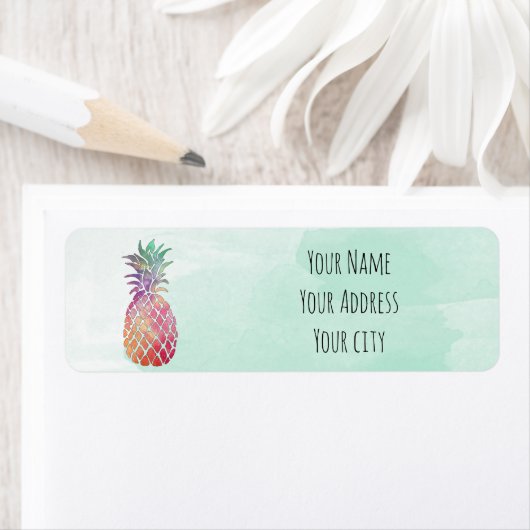 waterverf ananas etiket (Insitu)