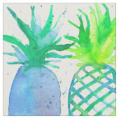Waterverf ananas fruitpatroon stof (Close Up)