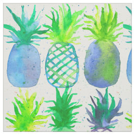 Waterverf ananas fruitpatroon stof