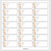 Waterverf Ananas Gast Adresetiketten Sticker (Vel)